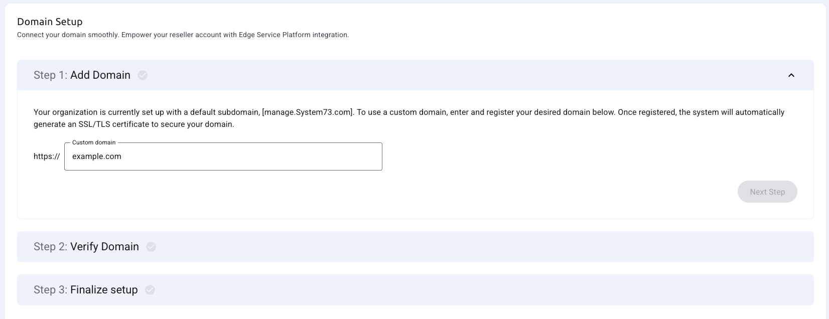 Domain Page Step 1 base